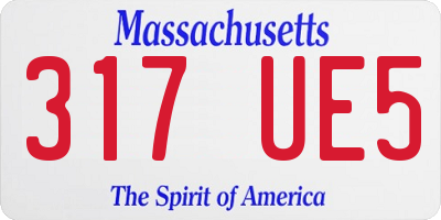 MA license plate 317UE5