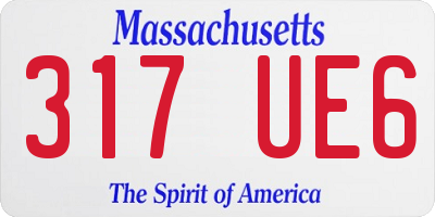 MA license plate 317UE6