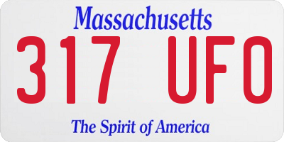 MA license plate 317UF0