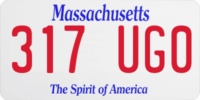 MA license plate 317UG0