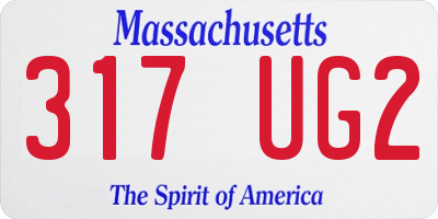 MA license plate 317UG2