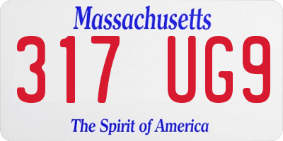 MA license plate 317UG9