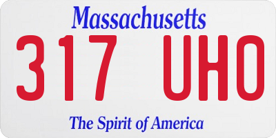 MA license plate 317UH0