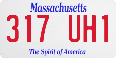 MA license plate 317UH1