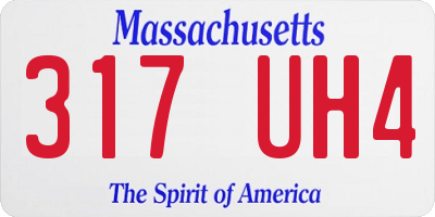 MA license plate 317UH4