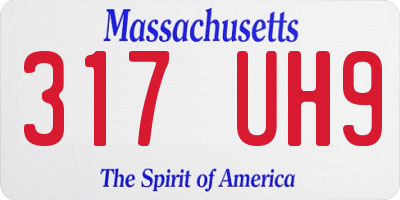 MA license plate 317UH9