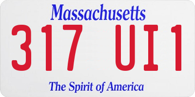 MA license plate 317UI1