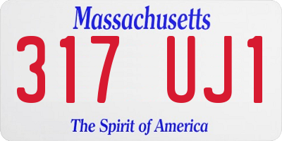 MA license plate 317UJ1