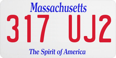 MA license plate 317UJ2