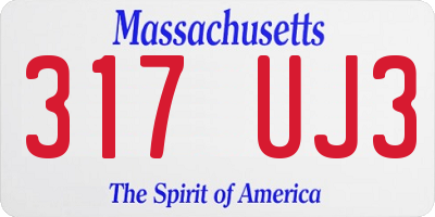 MA license plate 317UJ3