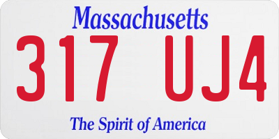 MA license plate 317UJ4