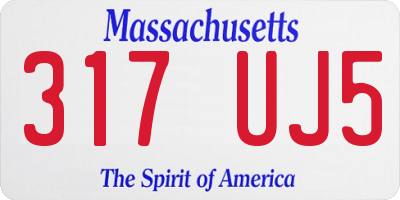 MA license plate 317UJ5