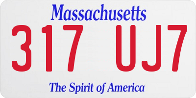 MA license plate 317UJ7