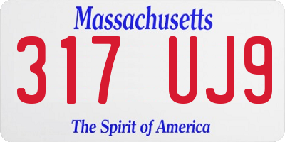 MA license plate 317UJ9