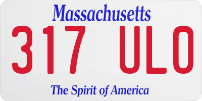 MA license plate 317UL0