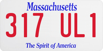 MA license plate 317UL1