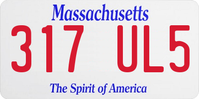 MA license plate 317UL5