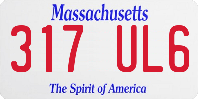 MA license plate 317UL6