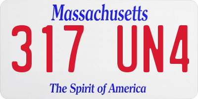 MA license plate 317UN4