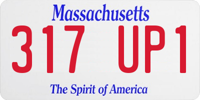 MA license plate 317UP1
