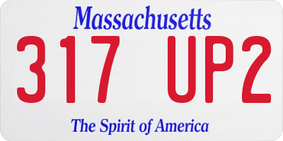 MA license plate 317UP2