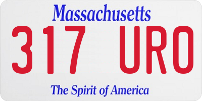 MA license plate 317UR0