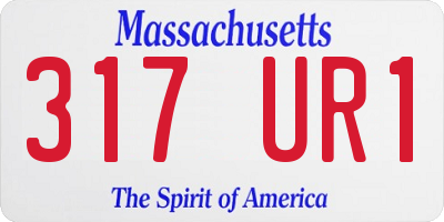 MA license plate 317UR1