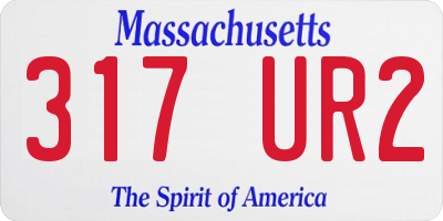 MA license plate 317UR2