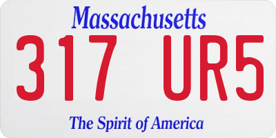 MA license plate 317UR5