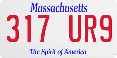 MA license plate 317UR9