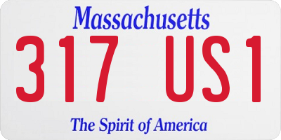 MA license plate 317US1