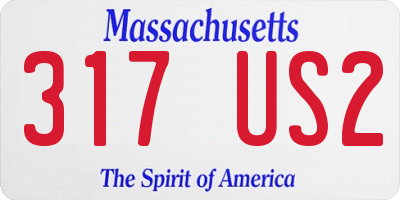 MA license plate 317US2