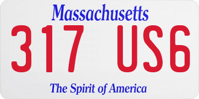 MA license plate 317US6