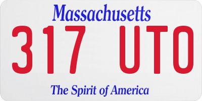MA license plate 317UT0