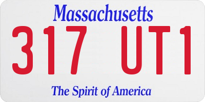 MA license plate 317UT1