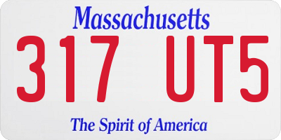 MA license plate 317UT5