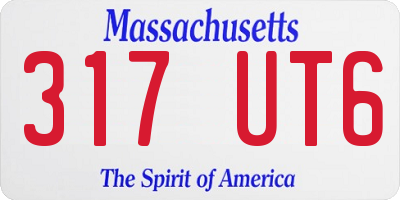 MA license plate 317UT6
