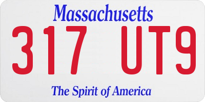 MA license plate 317UT9