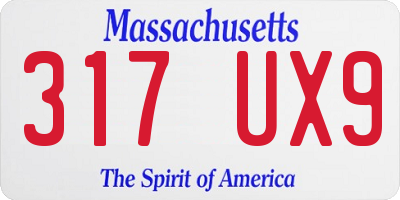 MA license plate 317UX9