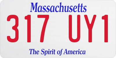 MA license plate 317UY1