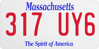 MA license plate 317UY6