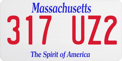 MA license plate 317UZ2