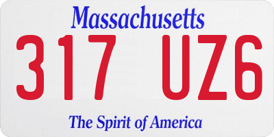 MA license plate 317UZ6