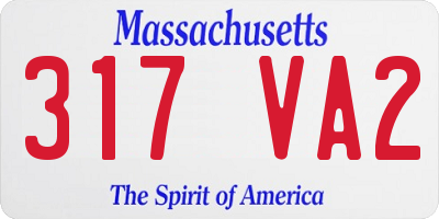 MA license plate 317VA2