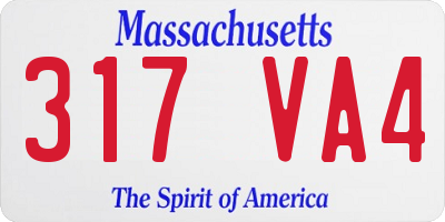 MA license plate 317VA4