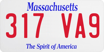MA license plate 317VA9