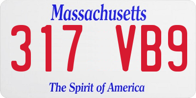 MA license plate 317VB9