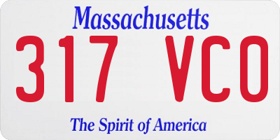 MA license plate 317VC0