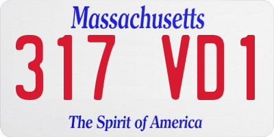 MA license plate 317VD1