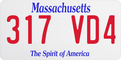 MA license plate 317VD4
